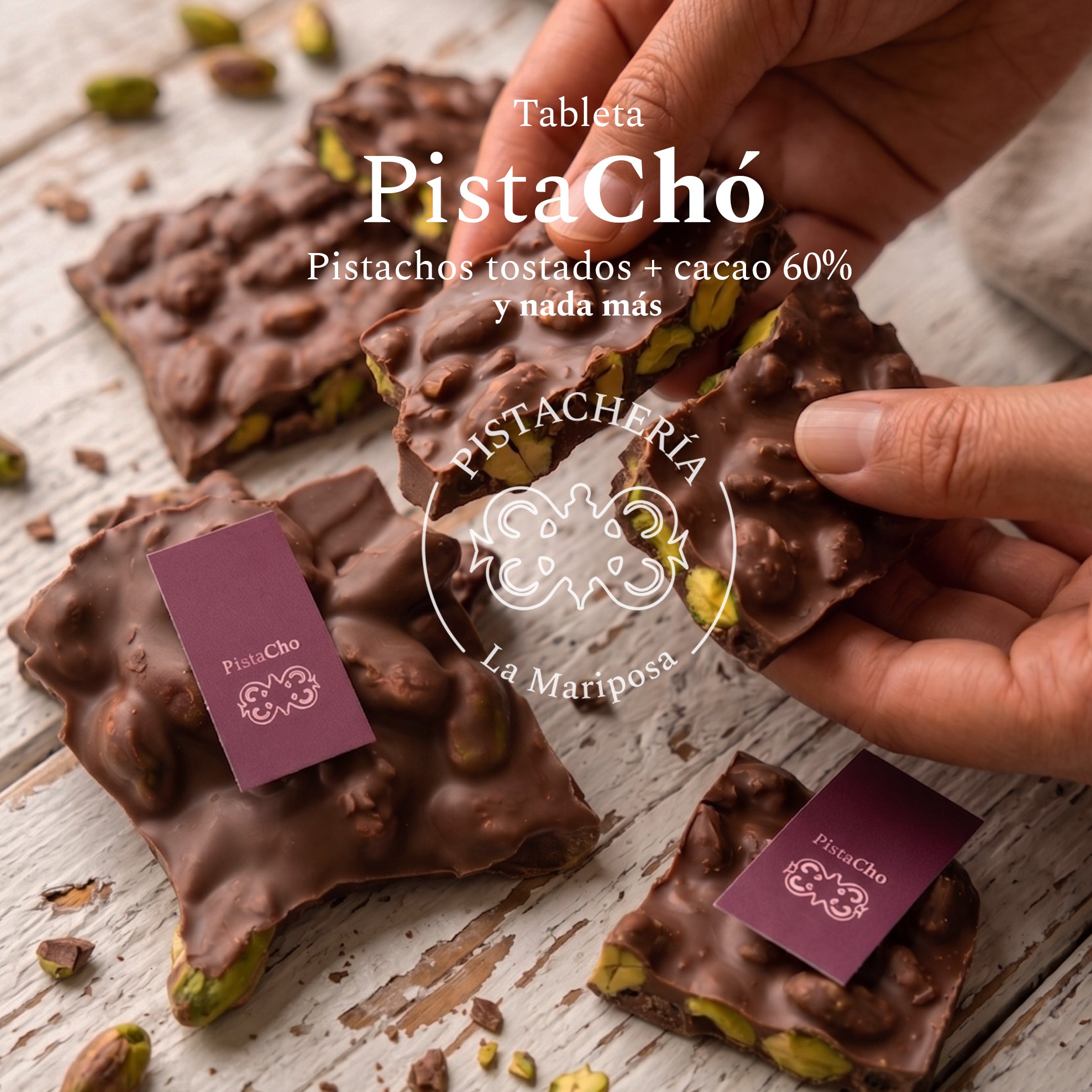 PistaChó - Tabletas Dark (60% cacao)